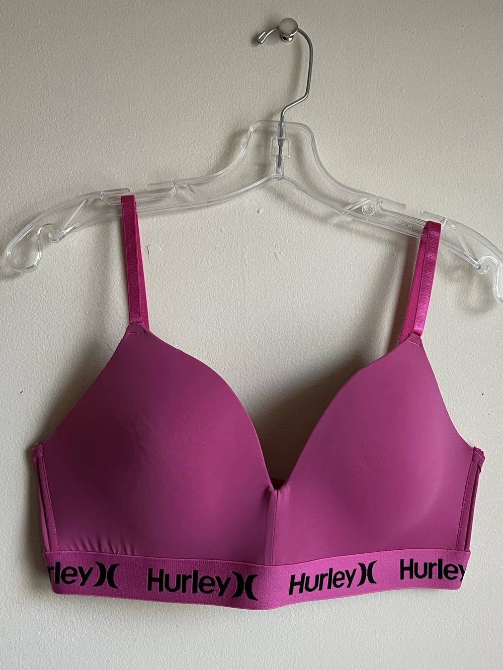 Hurley Dark Pink Wireless Bra
